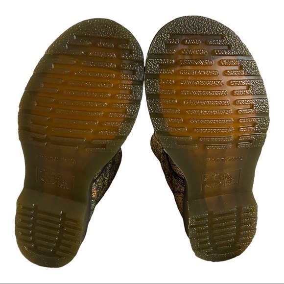 ๐ DR. MARTENS 1460 PASCAL METALLIC GOLD IRIDESCENT CRACKLE BOOTS๐ - Picture 14 of 15